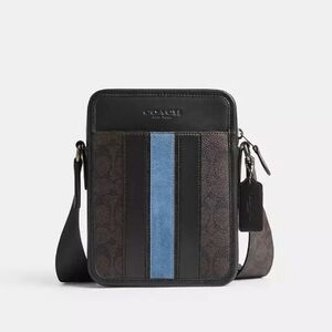 Coach Sullivan Crossbody Bag In Signature Canvas With Varsity Stripe